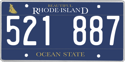 RI license plate 521887