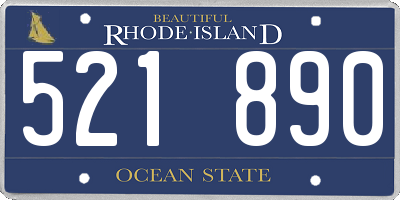 RI license plate 521890