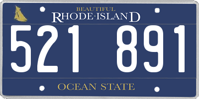 RI license plate 521891