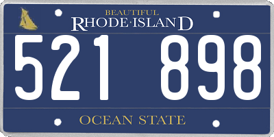 RI license plate 521898