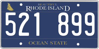 RI license plate 521899