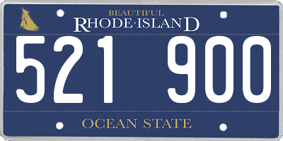 RI license plate 521900