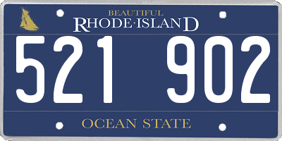RI license plate 521902