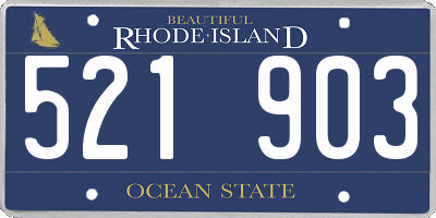 RI license plate 521903