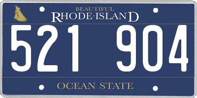 RI license plate 521904