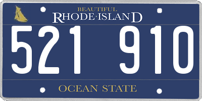 RI license plate 521910