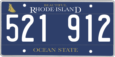 RI license plate 521912