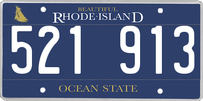 RI license plate 521913