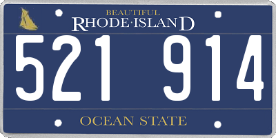 RI license plate 521914