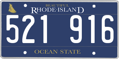RI license plate 521916