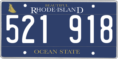 RI license plate 521918