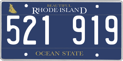 RI license plate 521919