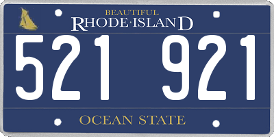 RI license plate 521921
