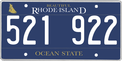 RI license plate 521922