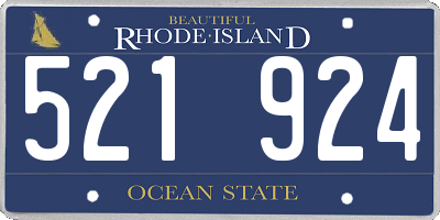 RI license plate 521924