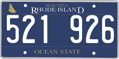 RI license plate 521926