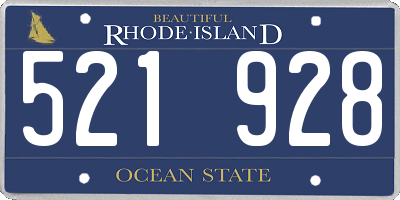 RI license plate 521928