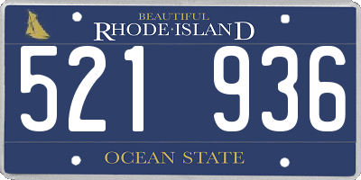 RI license plate 521936