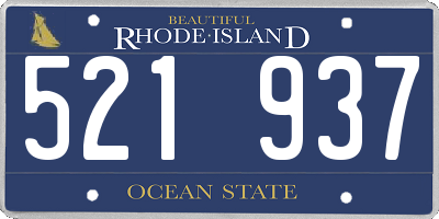 RI license plate 521937