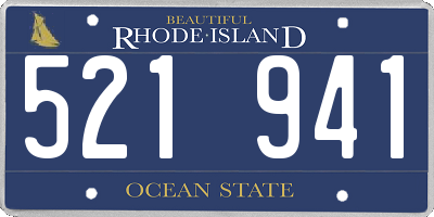 RI license plate 521941