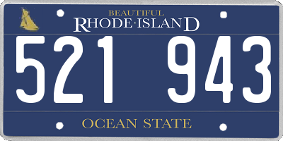 RI license plate 521943