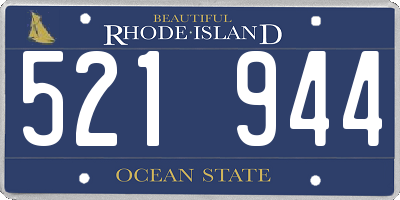 RI license plate 521944