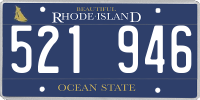 RI license plate 521946