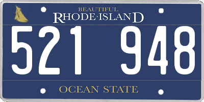 RI license plate 521948