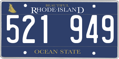 RI license plate 521949