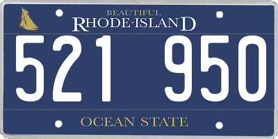 RI license plate 521950