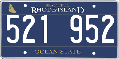 RI license plate 521952