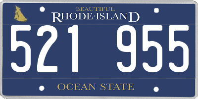 RI license plate 521955