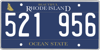 RI license plate 521956