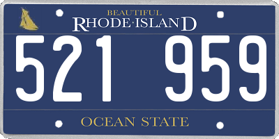 RI license plate 521959