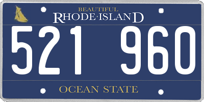 RI license plate 521960