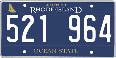 RI license plate 521964