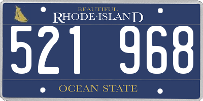 RI license plate 521968