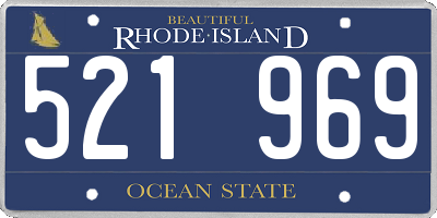 RI license plate 521969