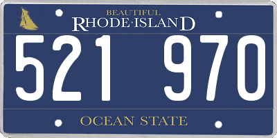 RI license plate 521970