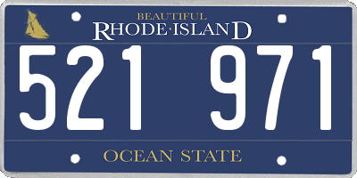 RI license plate 521971