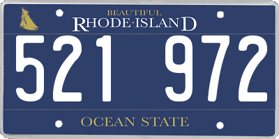 RI license plate 521972