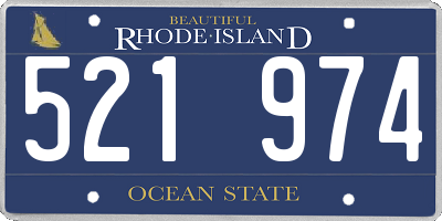 RI license plate 521974