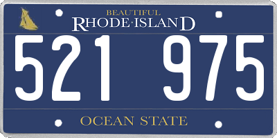 RI license plate 521975