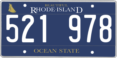 RI license plate 521978