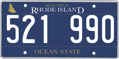 RI license plate 521990