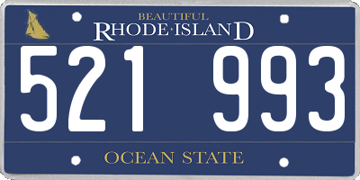 RI license plate 521993