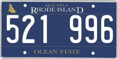 RI license plate 521996