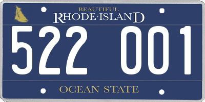 RI license plate 522001
