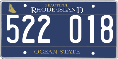 RI license plate 522018