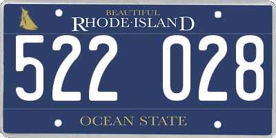 RI license plate 522028
